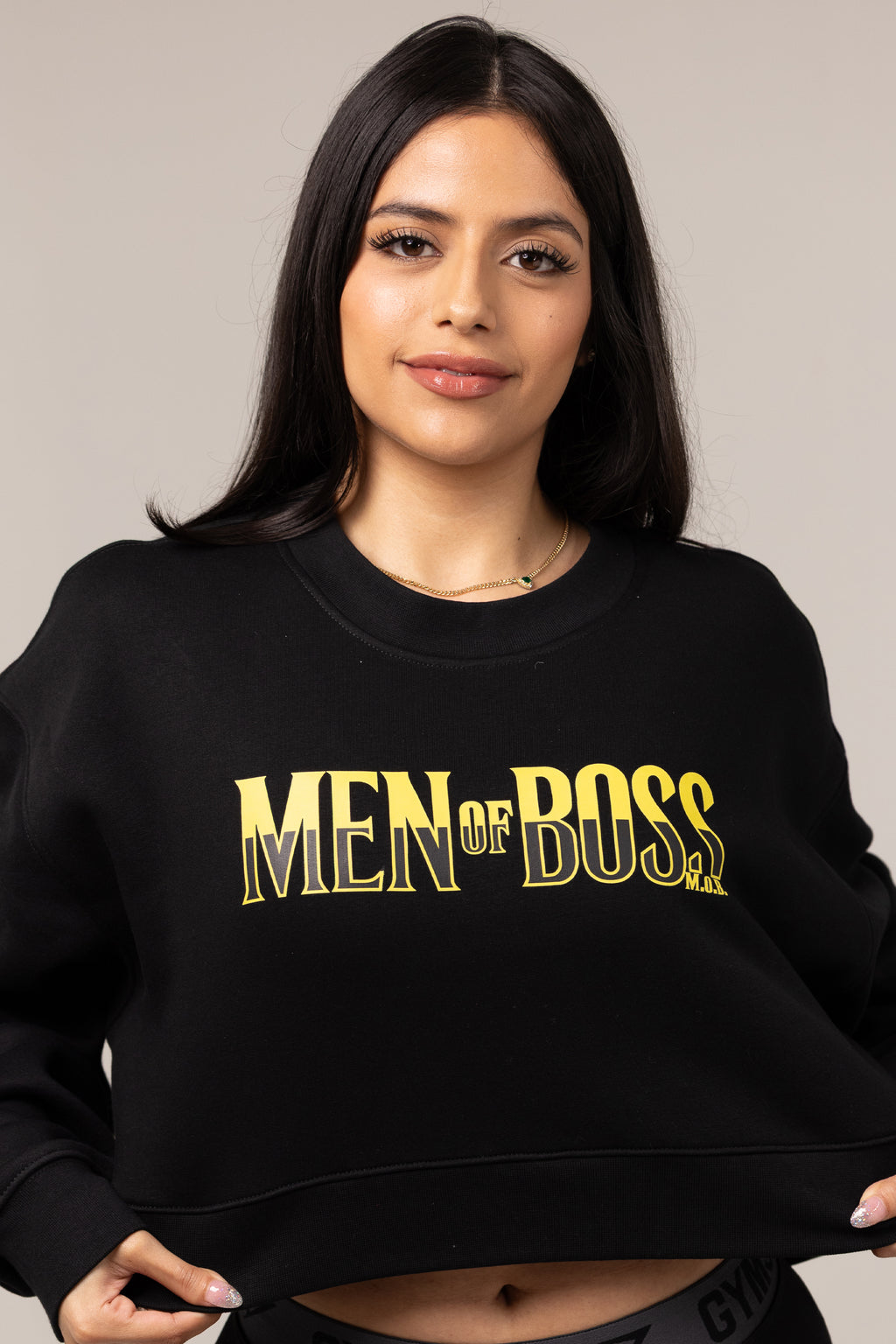 Men of Boss Crop Sweatshirt