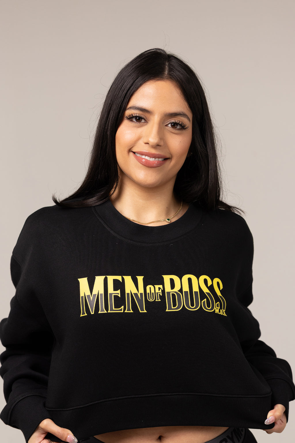 Men of Boss Crop Sweatshirt