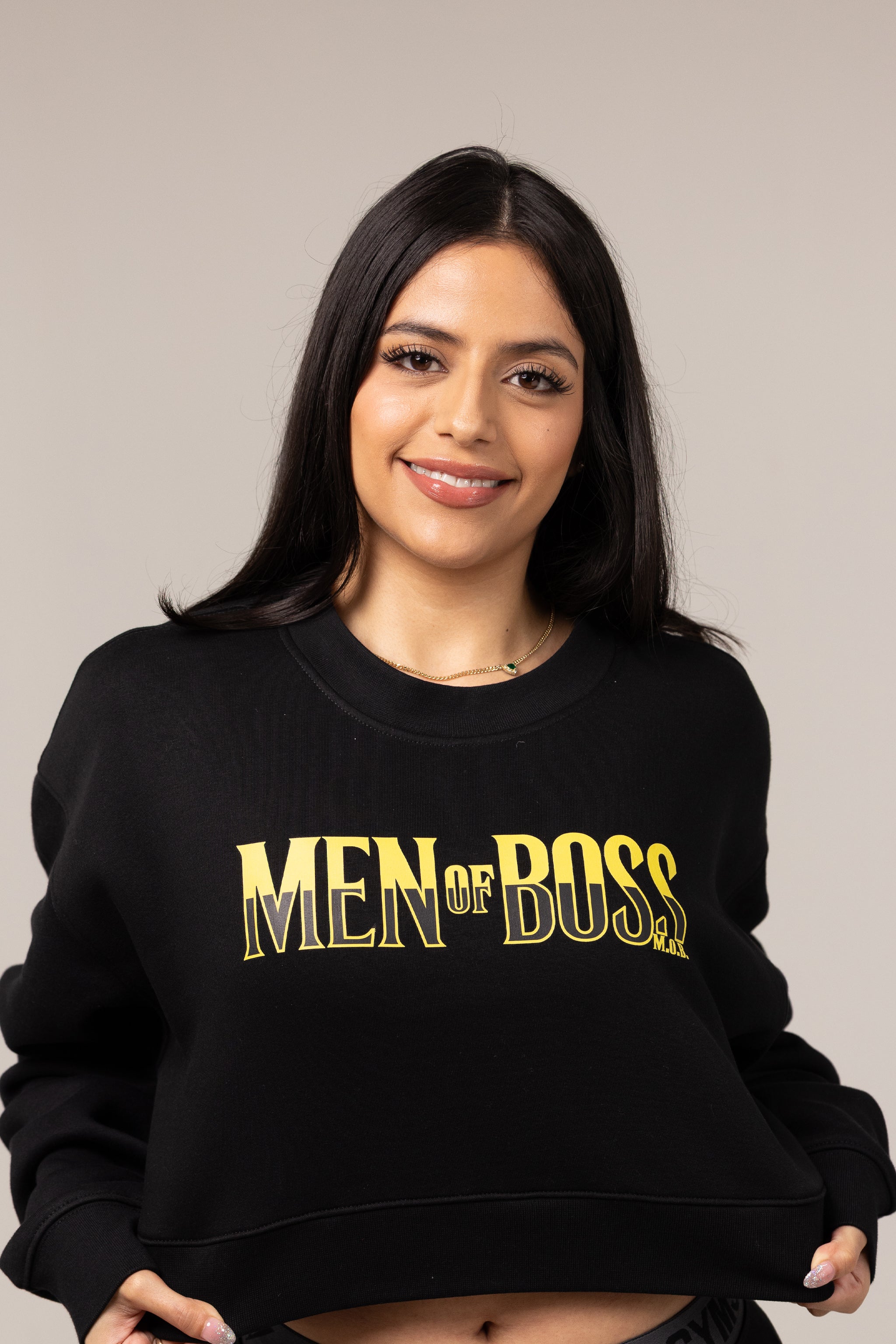 Men of Boss Crop Sweatshirt