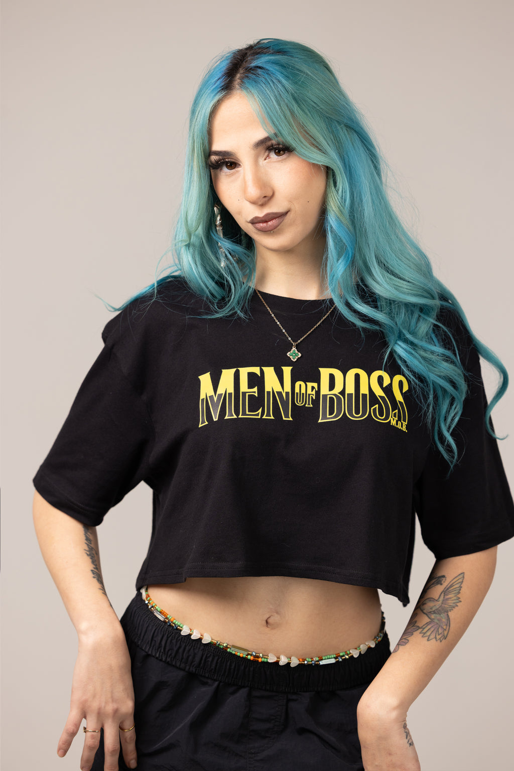 Men Of Boss Crop Top Tee